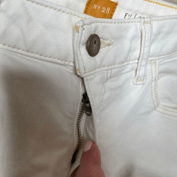 Pilcro and the Letterpress White Skinny Crop‎ Jeans Stet - Picture 2 of 5
